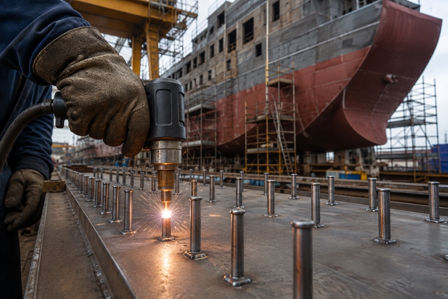 How Stud Welding Is Used in Shipbuilding and Marine Construction